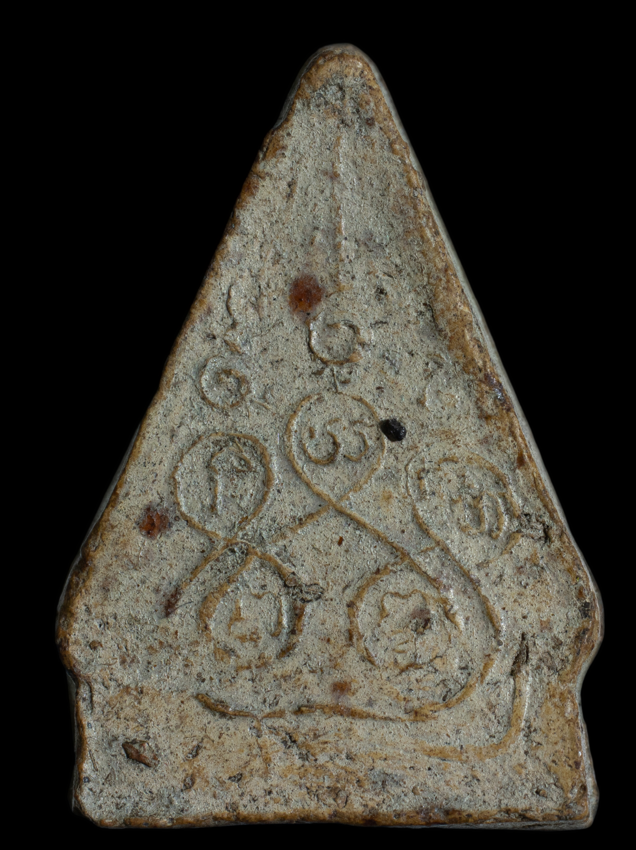 พระพุทธโคดม หลวงพ่อขอม วัดโพธาราม เนื้อดินเผาทาแล็ค ปี 2505