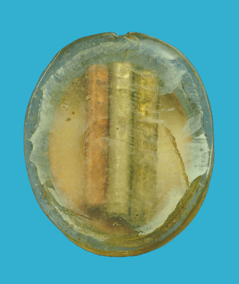 *33080 รูปถ่ายหลังตะกรุด หลวงพ่ออรรถ วัดน้ำวน ปทุมธานี เลี่ยมพลาสติกเดิมจากวัด 46