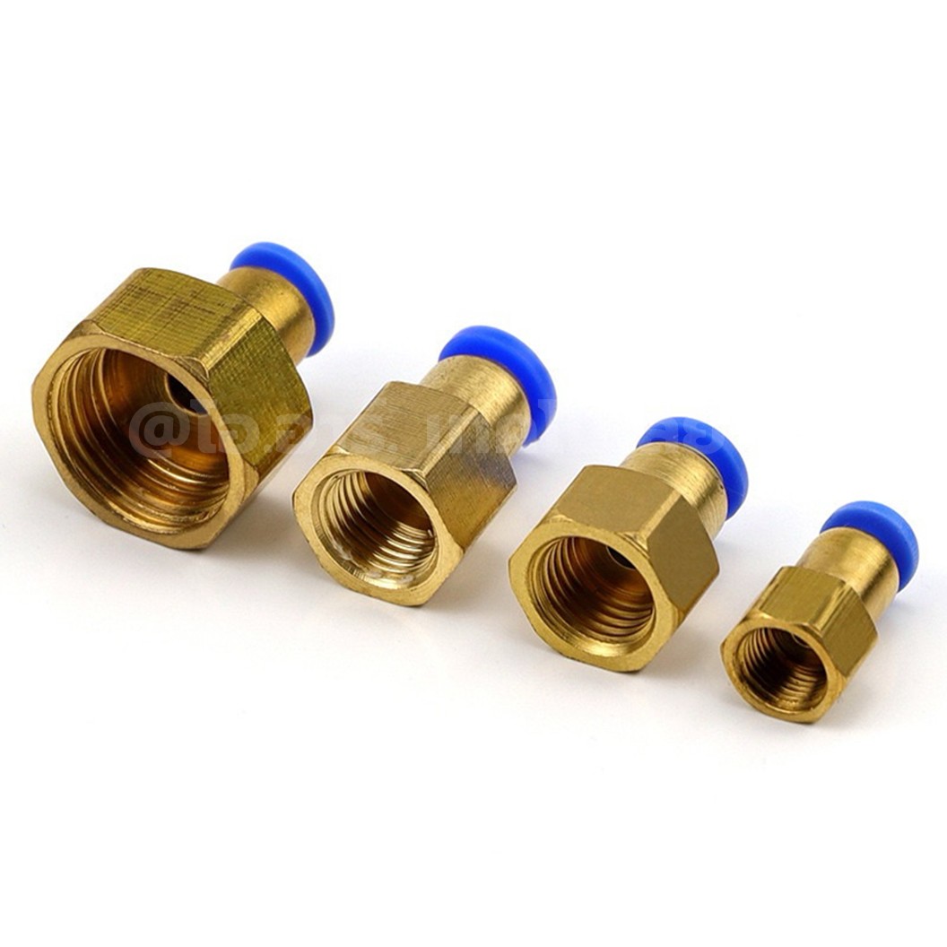 PCF ข้อต่อลมทองเหลือง ข้อต่อตรง เกลียวใน Quick Joint Connector Straight Female Thread ข้อต่อลมเกลียวใน ข้อต่อลม ข้อต่อทองเหลือง Air connector fitting เกลียวตัวเมีย