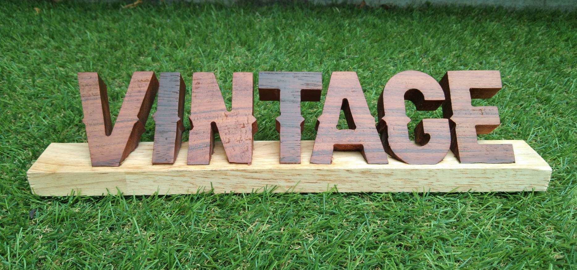 ป้ายอักษรไม้ไดคัท ป้ายวินเทจ
