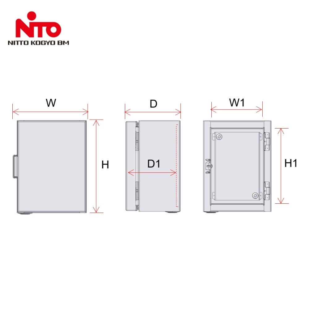 CH16-2535TH Wall mounting enclosure "NITTO KOGYO" SIZE : W250xH350xD160 mm.ตู้ไฟสวิทช์บอร์ดแบบกันฝุ่นกันน้ำ IP45