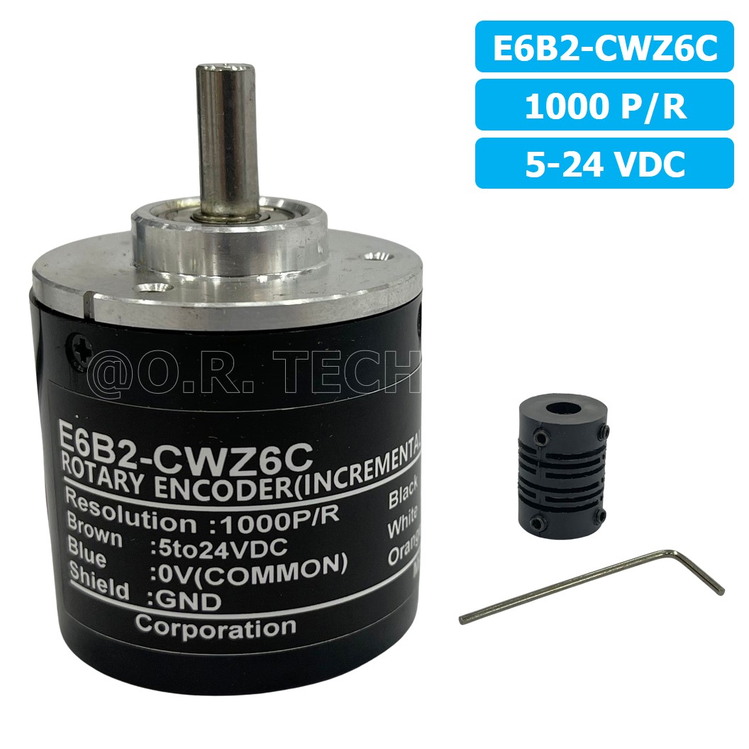 (1ชิ้น) E6B2-CWZ6C 1000P/R 5-24VDC โรตารี่เอ็นโค้ดเดอร์ ROTARY ENCODER (INCREMENTAL)