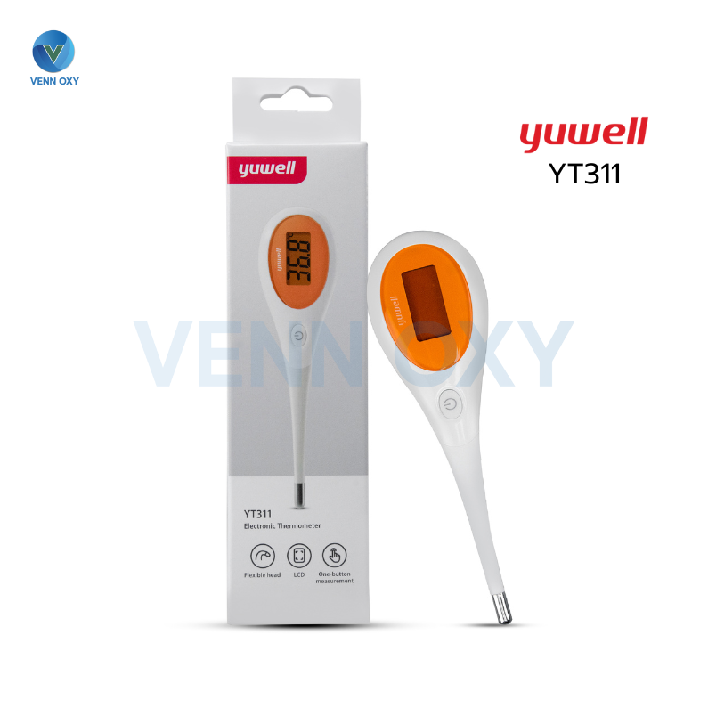 ปรอทวัดอุณหภูมิร่างกาย แบบดิจิตอล Yuwell รุ่น YT311 (ปลายอ่อน)