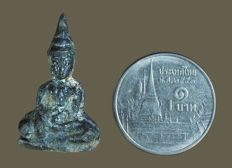 *40284 พระพิมพ์ท่ากระดาน กรุวัดสัมพันธวงศ์ กรุงเทพ เนื้อชินเงิน 13