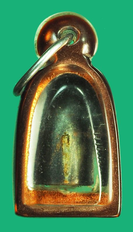 ขายแล้ว *37862 ตะกรุดหัวลูกปืน หลวงพ่อกวย วัดโฆษิตราราม ชัยนาท เลี่ยมพลาสติกเก่าแตกลายงาถึงยุค 12