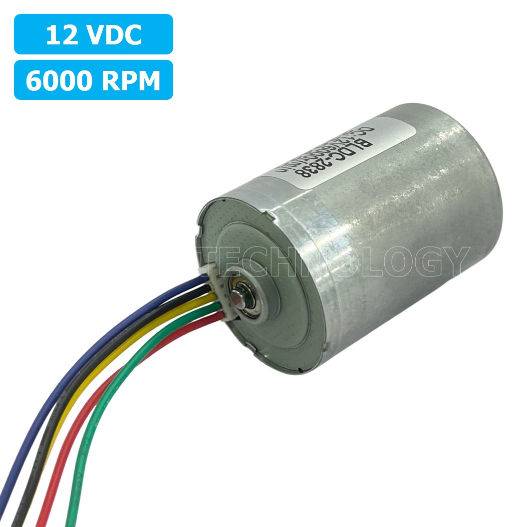 (1ชิ้น) BLDC-2838 มอเตอร์ไร้แปรงถ่าน มอเตอร์ 12VDC 6000RPM Brushless Motor DC Zhengke