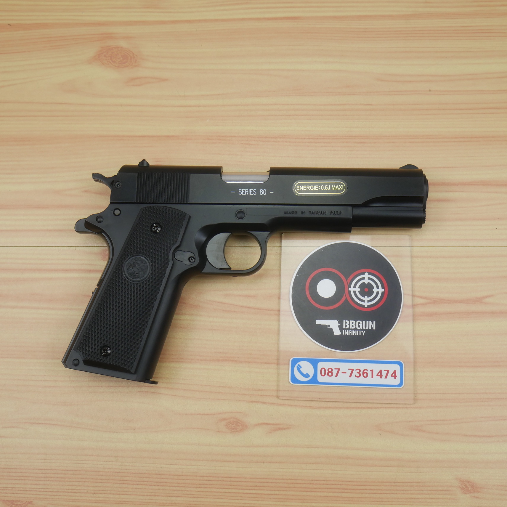 ปืนอัดลมสปริงชักยิงไต้หวัน Cybergun Colt M1911 A1 Spring Action