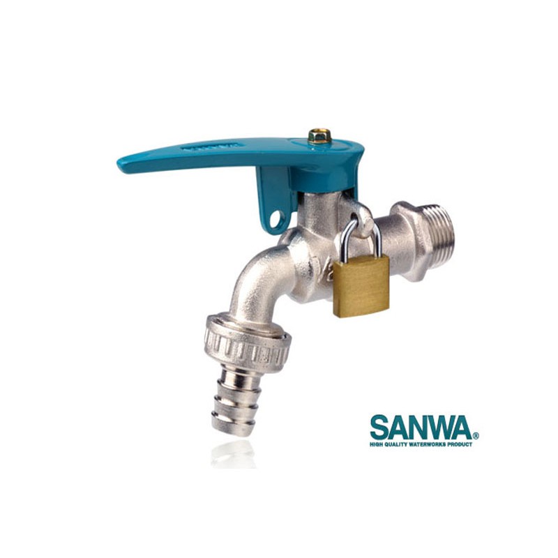 ก๊อกบอล ตรา SANWA สนาม+กุญแจ 1/2" (ขายส่งราคาต่อ1ตัว)(ราคารวมแวท) ก๊อกน้ำห้องน้ำ ก๊อกน้ำอ่างล้างมือ {2600143904}