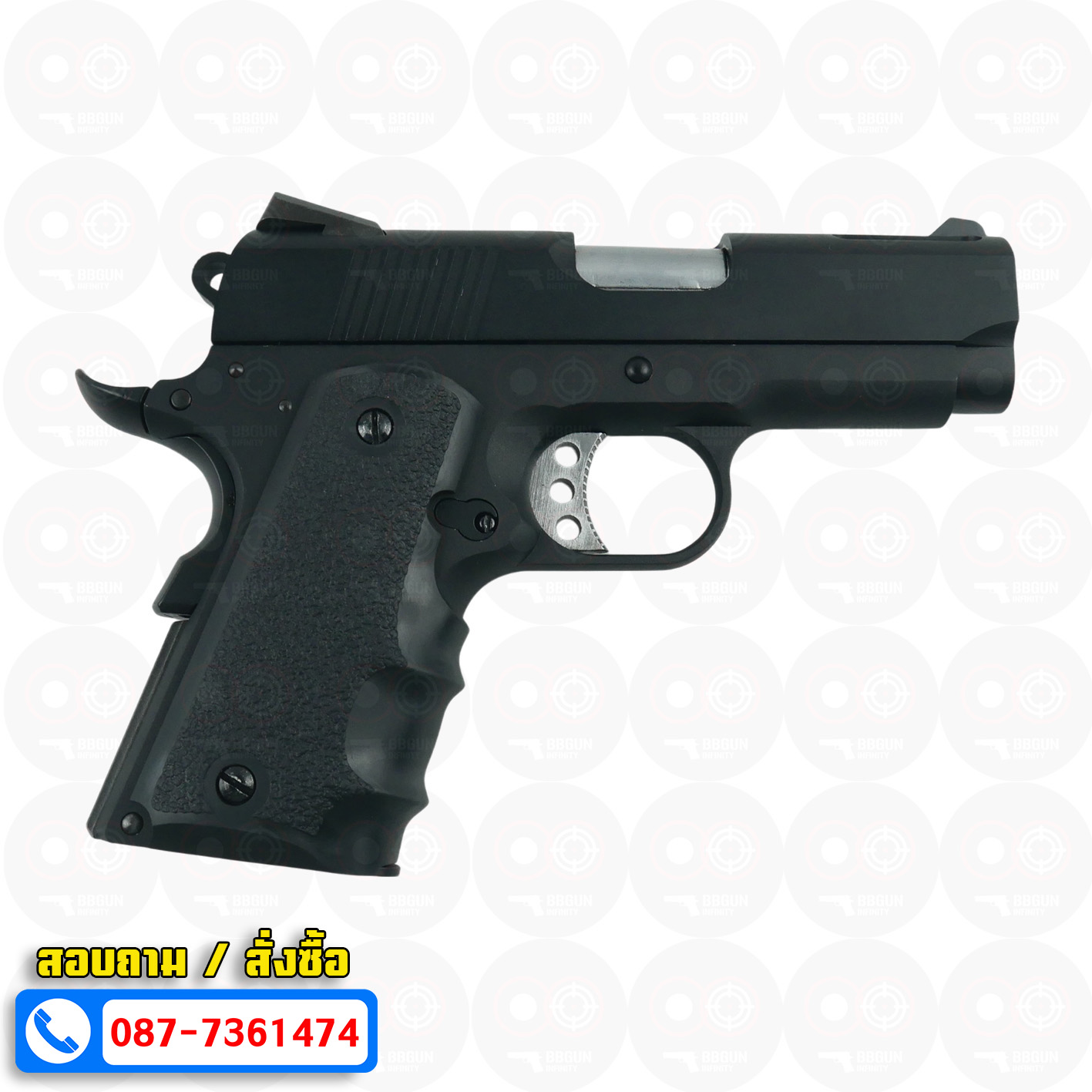 บีบีกันอัดแก๊ส ยักษ์แคระ AW (NE1002) Springfield V10 Ultra Compact (Black) BB GUN