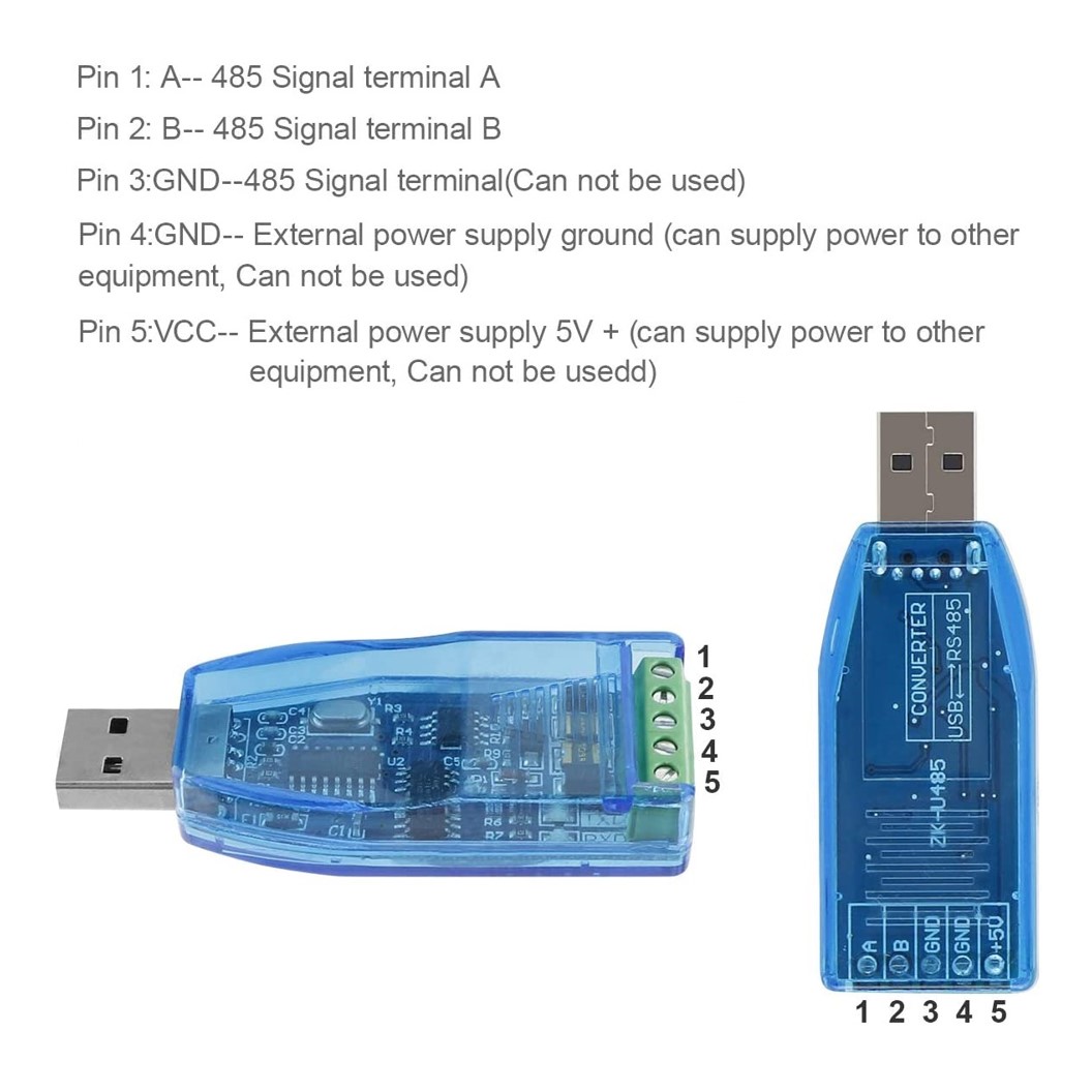 IB038 ตัวแปลง USB To RS485 Converter CH340 Isolated Industrial Grade USB to RS485 Communication Module 5V Serial Port Line Converter TVS Protection USB-RS485