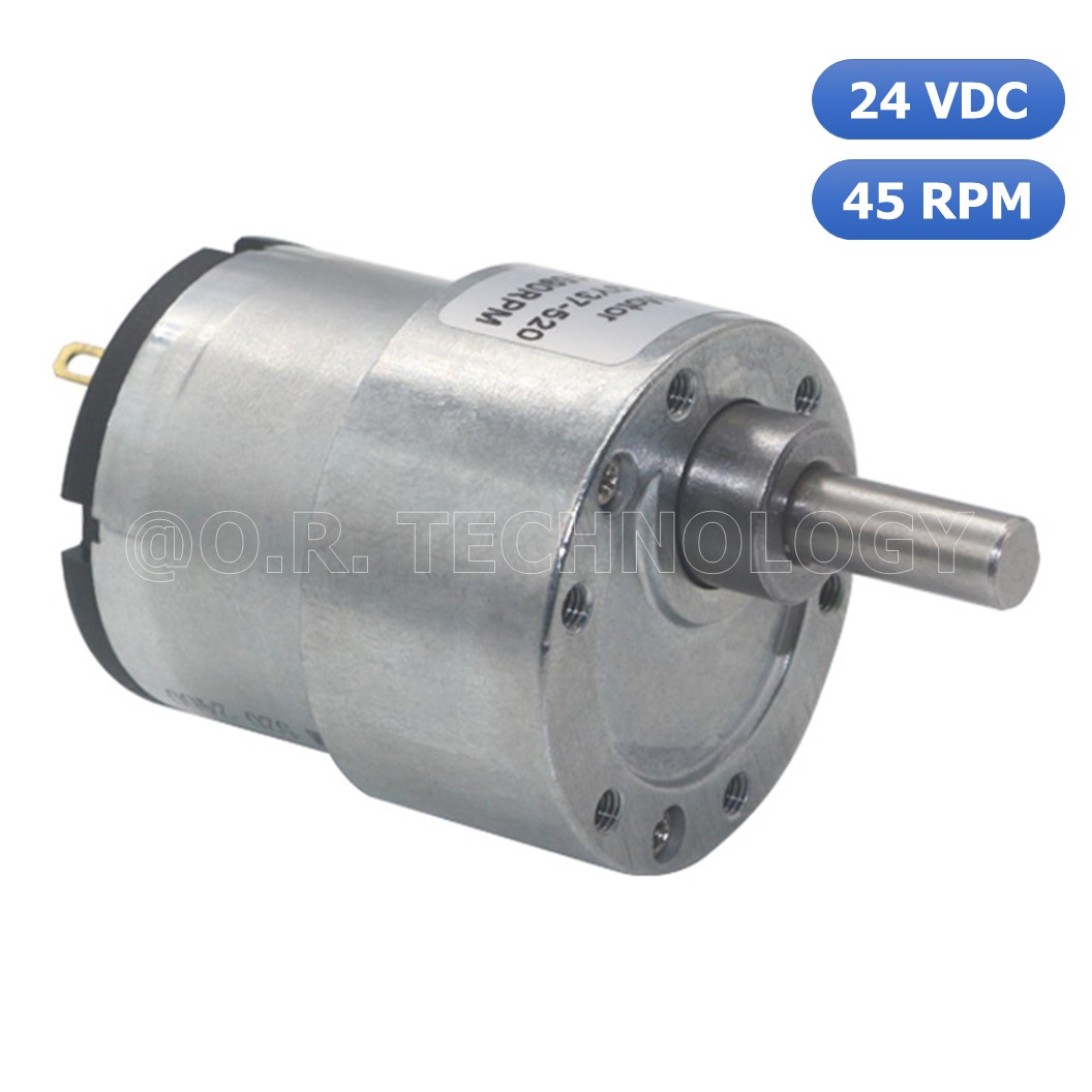 (1ชิ้น) JB030 มอเตอร์ มอเตอร์เกียร์ มอเตอร์อเนกประสงค์ ทอร์กสูง JGB37-520 JGB-520 Motor gear DC24V ความเร็วรอบ 45RPM/MIN (แกนขนาด 6mm, Shaft D)