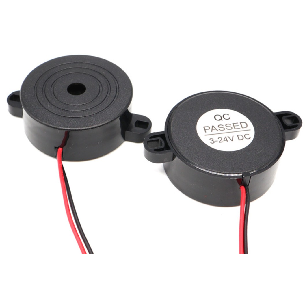 BZ-4216 สีดำ DC3-24V Active Buzzer Electronics บัซเซอร์ ออด สัญญาณเสียงเตือน เสียงดังยาวต่อเนื่อง 90dB 3-24VDC Black Continuous Sound Piezo Electric Buzzer