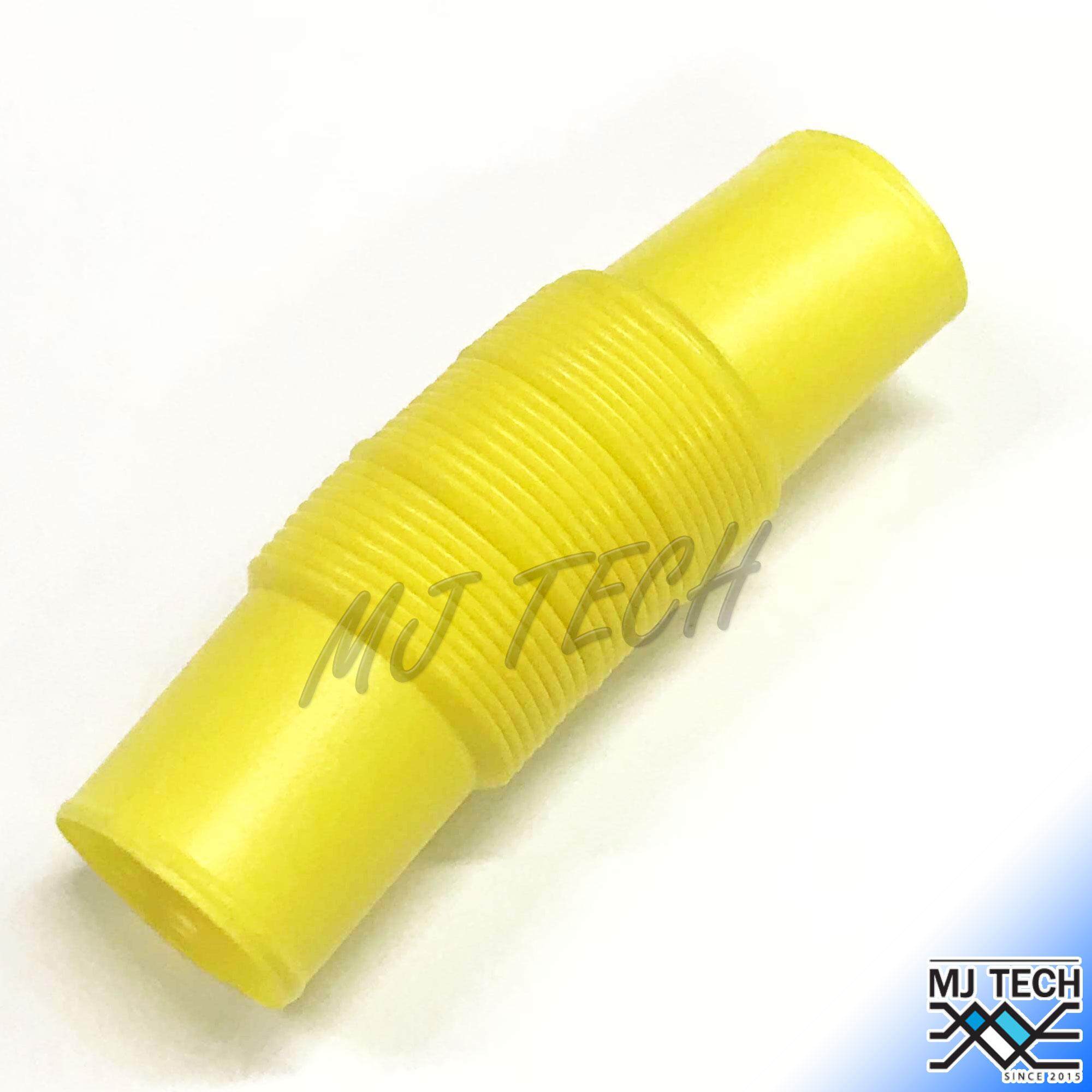 MJ-Tech ข้อต่อท่อลูกฟูก สำหรับท่อไฟ สีเหลือง ขนาด 3/8 นิ้ว ยาว 18.5 ซม. (แพ็ก 1/6/12)