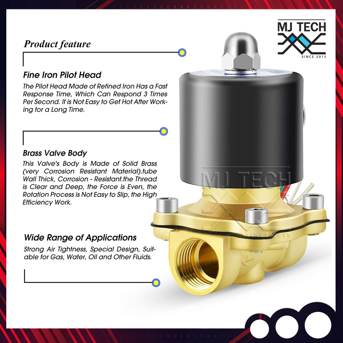 Solenoid Valve โซลินอยด์วาล์ว ขนาด 1, 3/4, 1/2 นิ้ว 12V, 24V, 220V โวล์ต วาล์วน้ำ วาล์วทองเหลือง วาวล์ลม วาล์วไฟฟ้า ส่งทั่วประเทศ