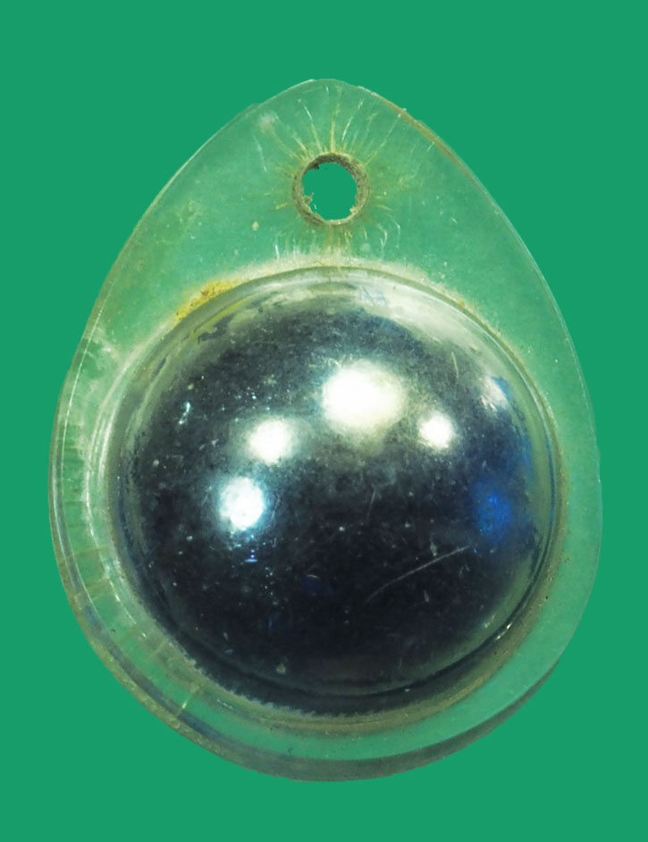 ขายแล้ว*35014 ลูกแก้วสารพัดนึก เคลือบปรอท เลี่ยมพลาสติกเก่า หลวงพ่อโอภาศี อาศรมบางมด 12