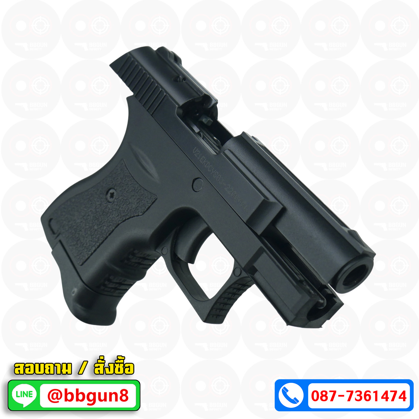 แบลงค์กัน EKOL BOTAN BLACK สีดำ 9 mm P.A.K. Blank gun (แถมกล่องใส่ปืน)