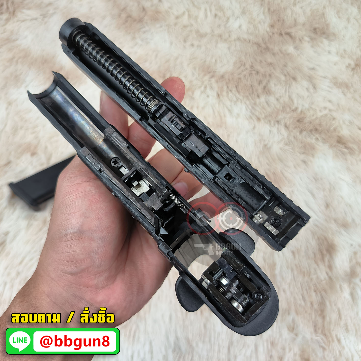 ปืนบีบีกันอัดแก๊ส WE G17 Gen5 Secret Ver. GBB (Black)