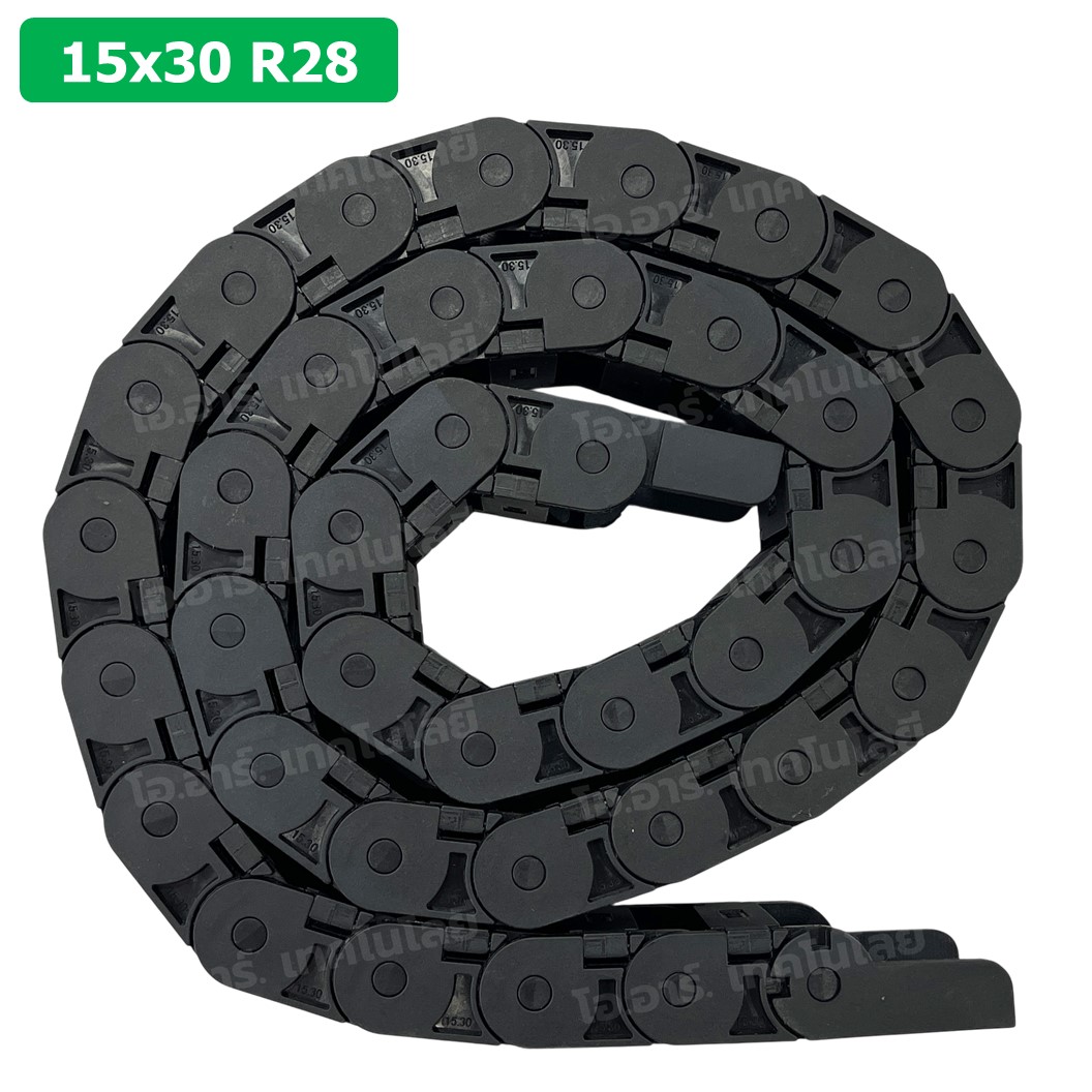 DC-15x30 R28 รางกระดูกงู รางสายไฟ 15x30x1000mm Drag chain engraving machine รางกระดูกงูร้อยสายไฟ Cable Dragchain รางร้อยสายไฟ