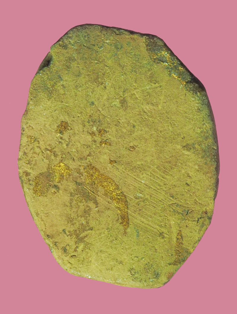 *38790 พระรูปเหมือน เนื้อดินลงบรอนซ์ เก่าไม่ทราบที่ (ไม่แน่ใจว่าหลวงปู่ยิ้ม วัดเจ้าเจ็ดมีพิมพ์นี้หรือไม่) 9.1