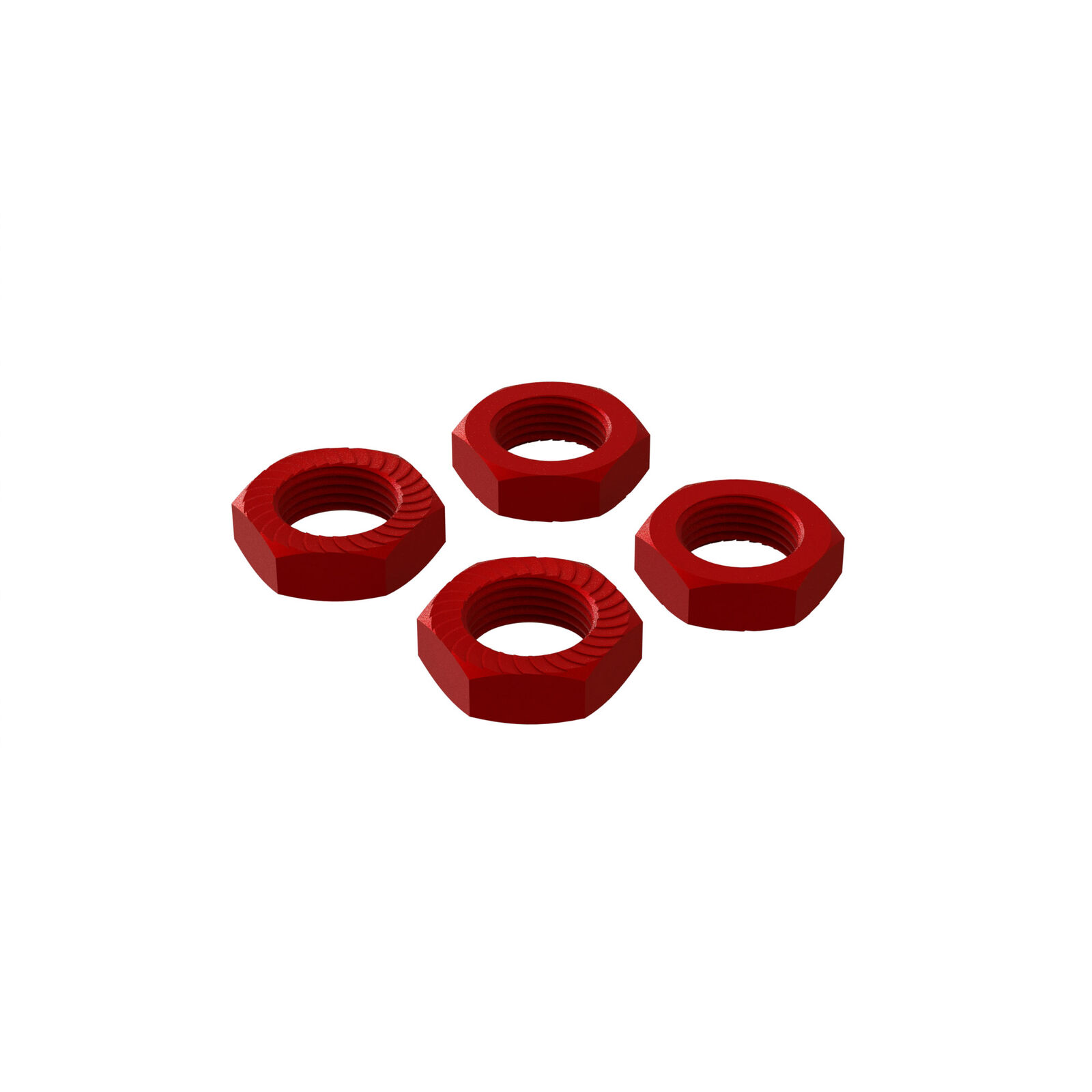ARA310906 Aluminum Wheel Nut, 17mm Red (4)