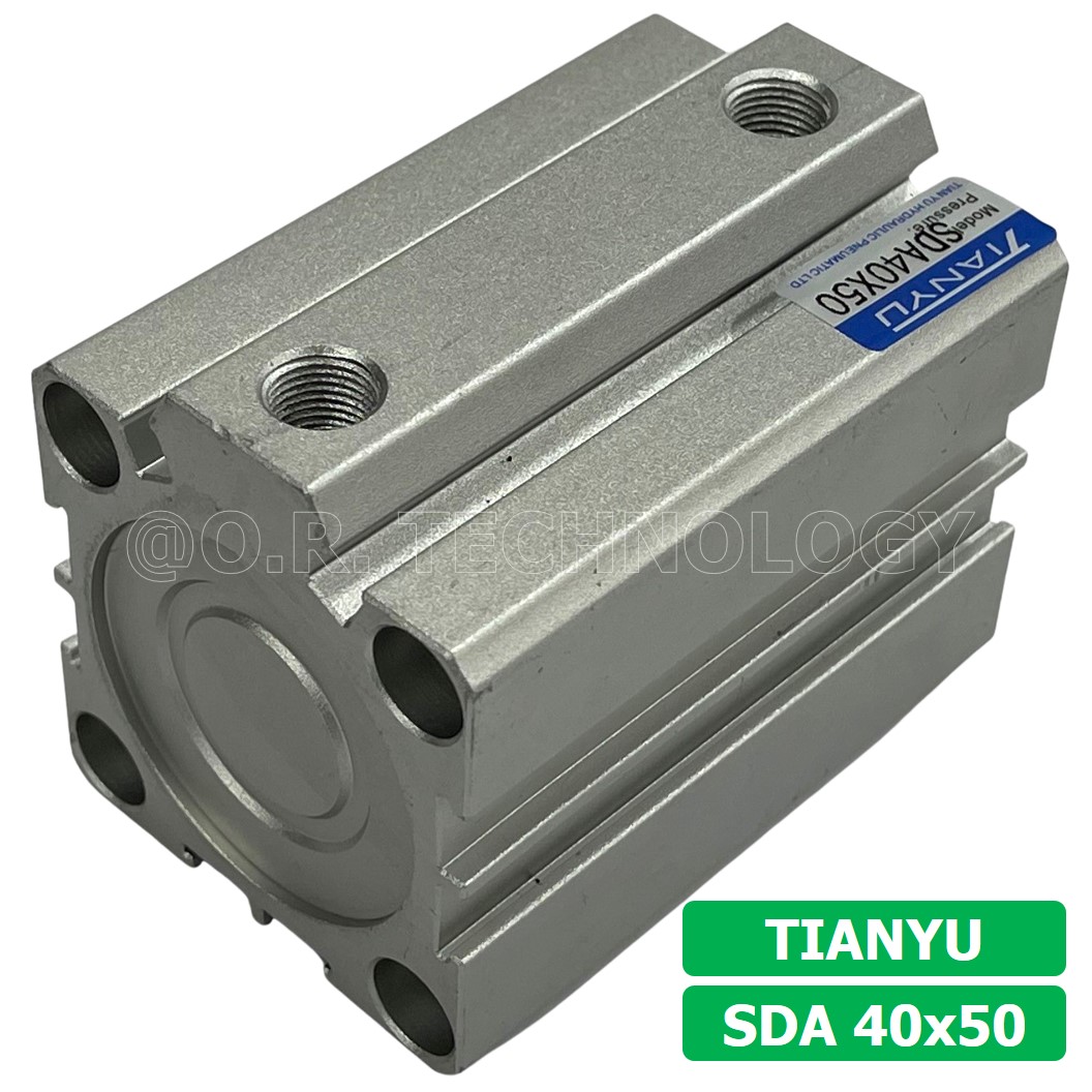 SDA40 กระบอกลมคอมแพค กระบอกลม รุ่นคอมแพค Compact Air Cylinder SDA Series แบบคอมแพค (Bore40 x Stroke10-70) SDA-40