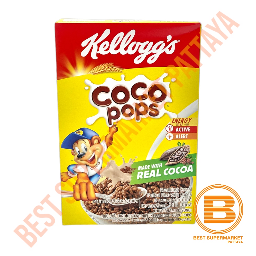 เคลล็อกส์ โกโก้ ป๊อบส์ 190 กรัม Kellogg's Coco Pops 190 g.