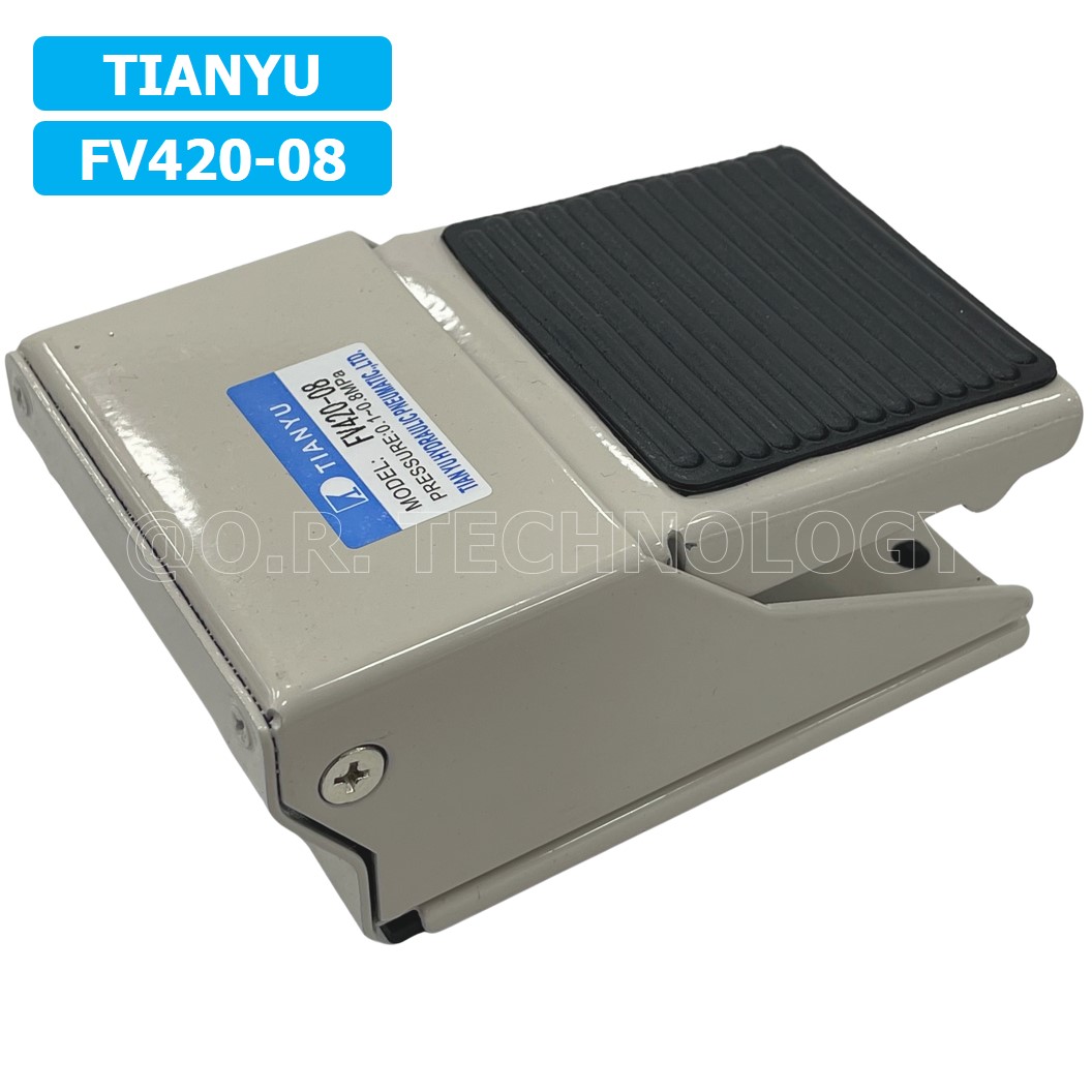 (1ชิ้น) FV420-08 เท้าเหยียบลม วาล์วเท้าเหยียบ สวิทซ์เท้าเหยียบลม Air Foot Switch Valve Pneumatic TIANYU