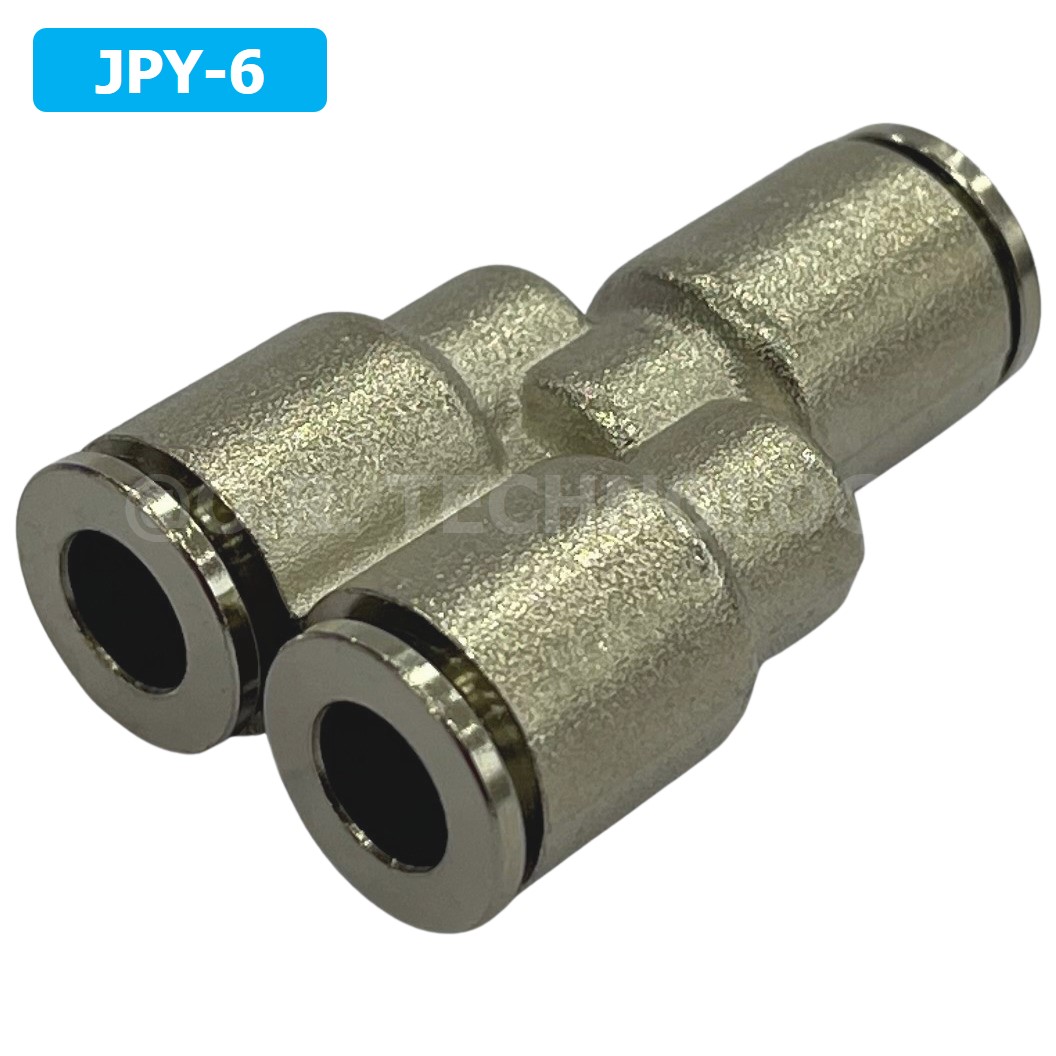 (1ชิ้น) JPY-6 ข้อต่อลม สแตนเลส 3ทาง ตัวY STAINLESS 3 Way Air Connector JPY Pneumatic 3 Ways Fitting ข้อต่อลมสแตนเลส สำหรับ สายลม 6x4mm