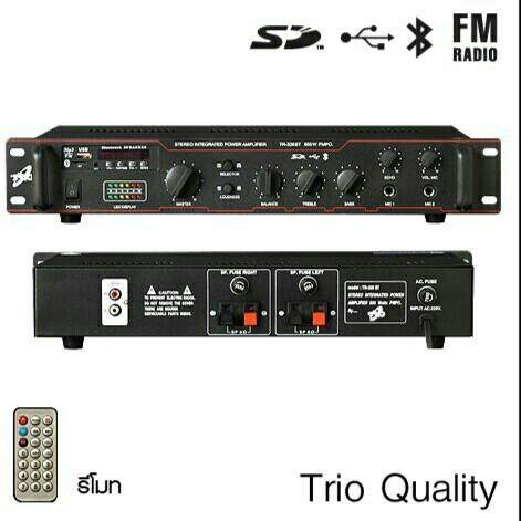 TRIO Stereo Integrated Power Amplifier 550W มิกเซอร์ชุดคาราโอเกะ รุ่น TR-326 BT
