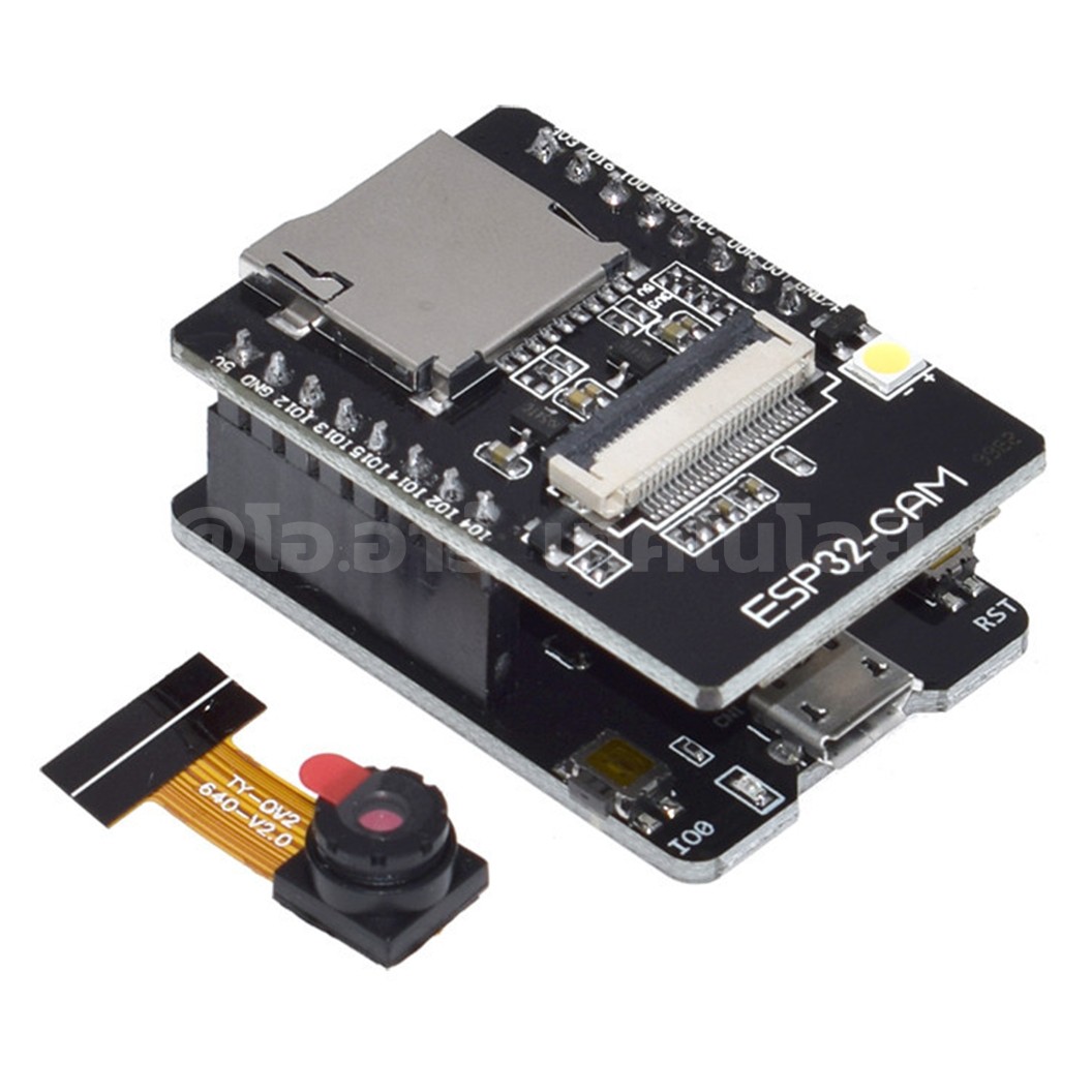 ESP32-CAM พร้อมกล้อง / เสาอากาศ OV2640 4MB WiFi + Bluetooth Module ESP-32CAM โมดูลกล้อง/เสาอากาศ 2.4G WIFI module with IPEX to SMA Female external antenna adapter with SMA Male antenna