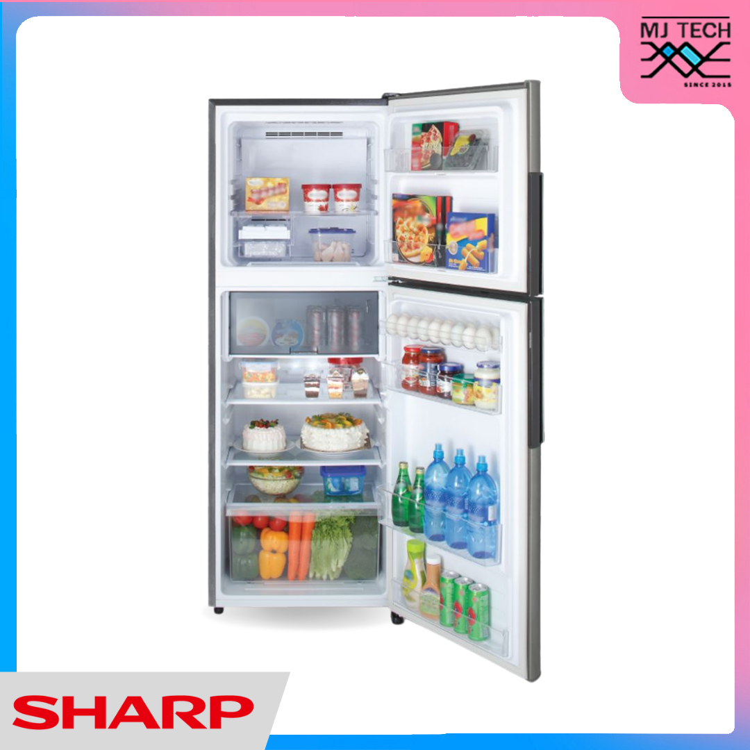SHARP ตู้เย็น 2 ประตู ระบบ Inverter ขนาด 10.6 Q สีเงิน รุ่น SJ-X300TC-SL
