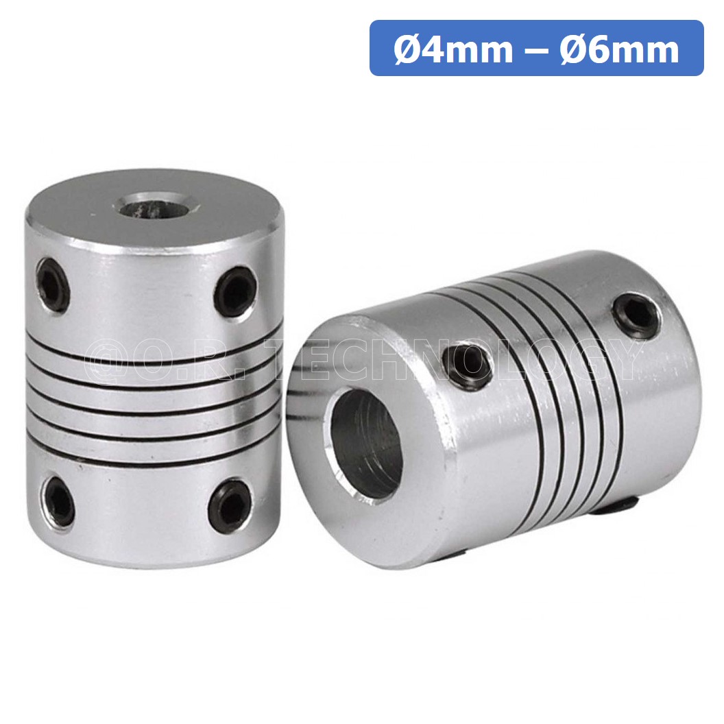 (1ชิ้น) KR459 4-6 คัปปลิ้ง ข้อต่อเพลามอเตอร์ คัปปิ้ง มอเตอร์ ข้อต่อแกนมอเตอร์ Elastic Coupling ขนาดรูเพลา 4mm-6mm