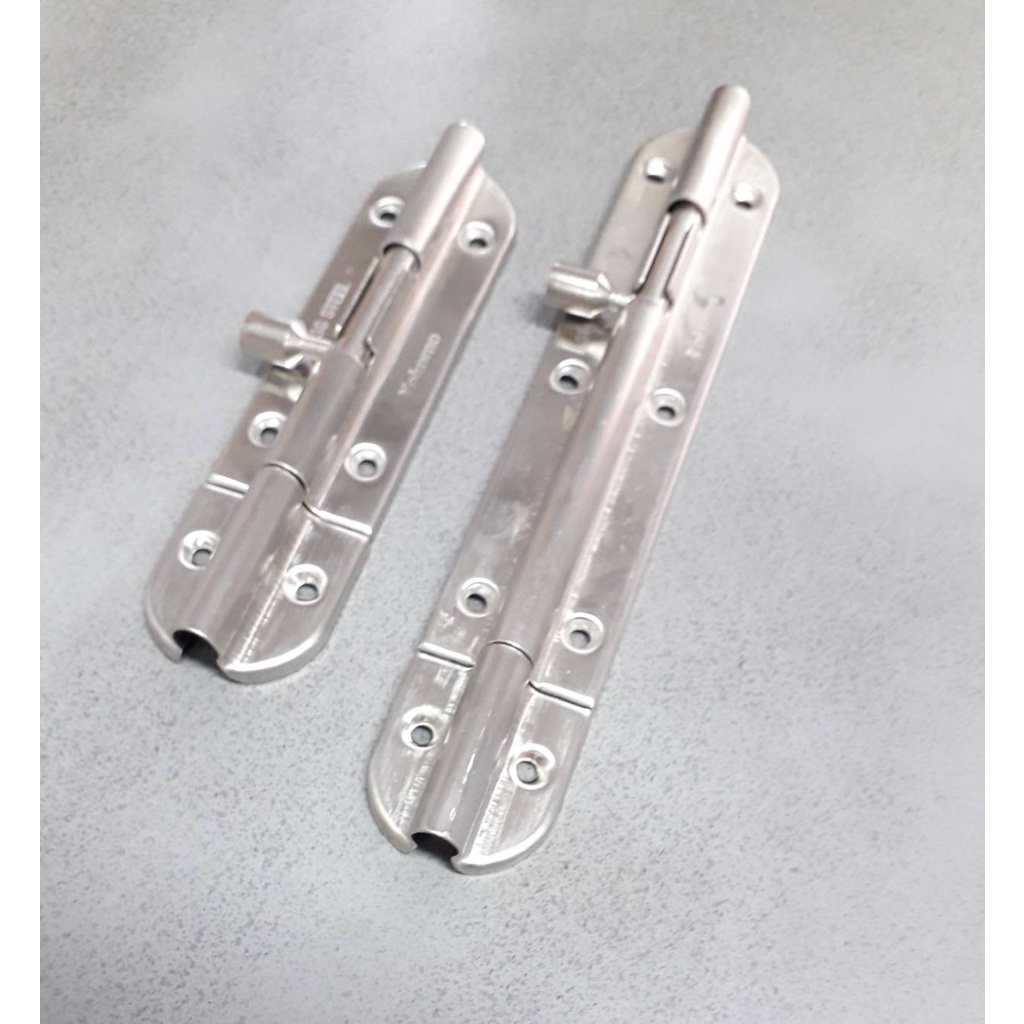 กลอนประตูสแตนเลส 4",6", # 360 มีขากลอน (ราคารวมแวท) กลอนประตู กลอนสแตนเลส กลอนห้องน้ำ ติดหน้าต่าง กลอนขวางประตู