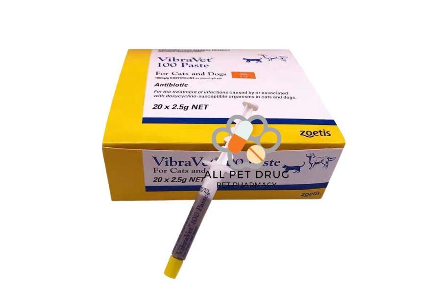 Vibravet (1 หลอด)ยาก้างปลา ใช้รักษาพยาธิในเม็ดเลือดและโรคติดเชื้อแบคทีเรีย