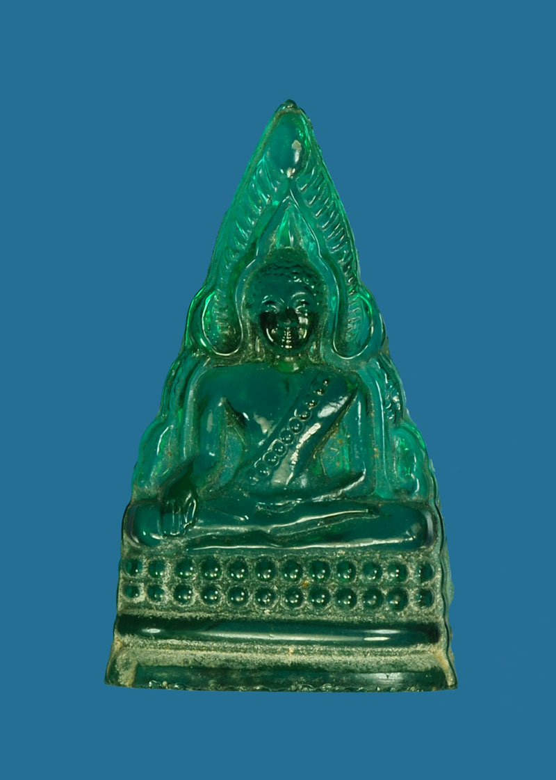*30812 พระพุทธชินราช พรหมโยธี ปี 2493 พิษณุโลก เนื้อแก้วสีเขียว 54