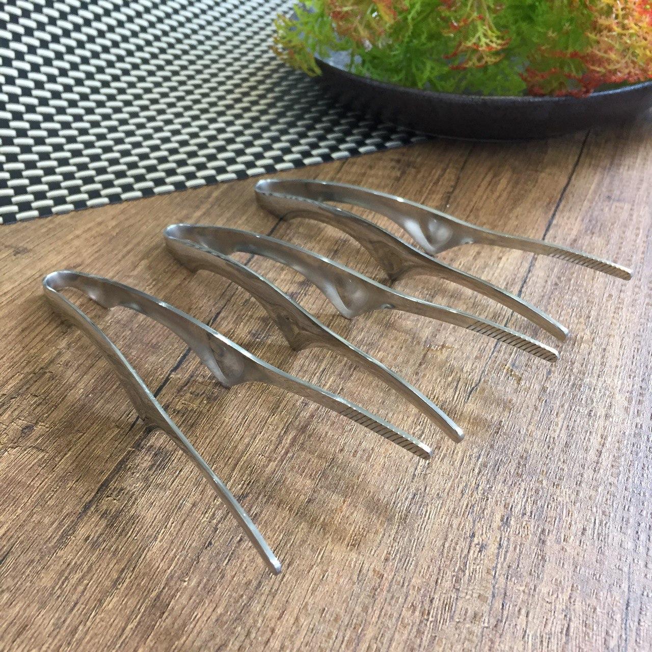 (ส่งฟรี) 3ชิ้น /ชุด ที่คีบ ที่คีบเนื้อ ที่คีบอาหารสำหรับปิ้งย่าง ที่คีบเนื้อย่าง 6นิ้ว #Twin Fish รหัส SAT-9