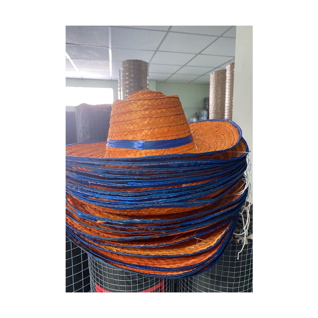 หมวกสาน รุ่น ใบใหญ่ มัด 20 ใบ ขายส่ง ยกมัด มัดละ 20 ใบ (ราคารวมแวท) สีส้ม สีขาว หมวกใส่ทำสวน หมวกสาน ขายราคาส่ง ราคาถูกมากก!!