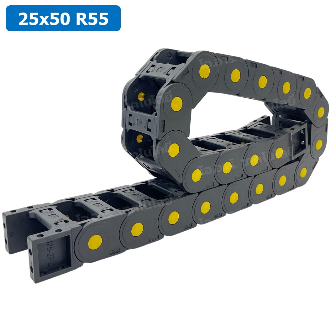 DC-25x50 R55 รางกระดูกงู รางสายไฟ 25x50x1000mm Drag chain engraving machine รางกระดูกงูร้อยสายไฟ Cable Dragchain รางร้อยสายไฟ