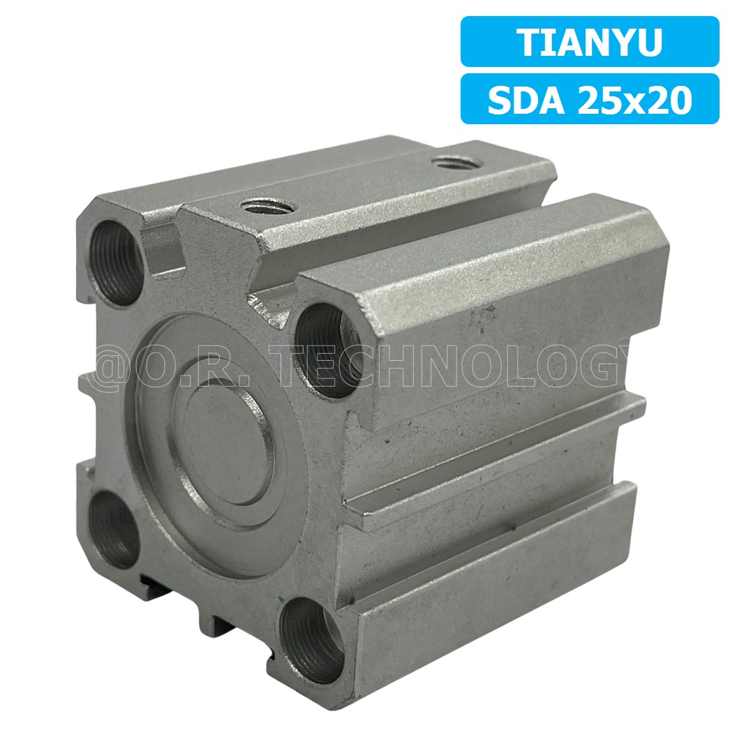 (1ชิ้น) SDA 25x20 กระบอกลมคอมแพค กระบอกลม รุ่นคอมแพค Compact Air Cylinder SDA Series แบบคอมแพค