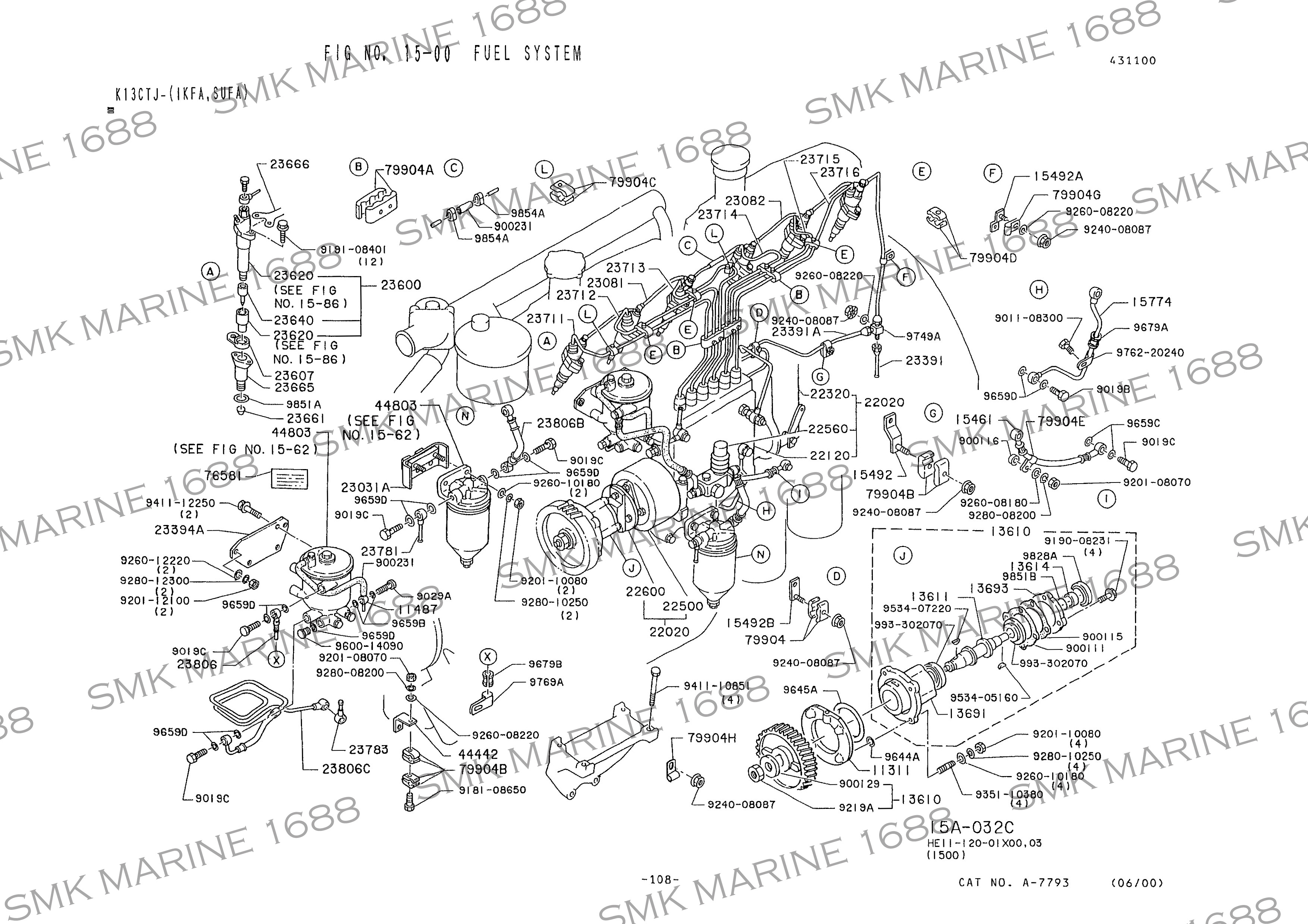 HINO EK100 / K13C 230821011 Nozzle Leakage Pipe / แป๊ปน้ำมันโซล่าไหลกลับ (สูบ4-6|ยาว)