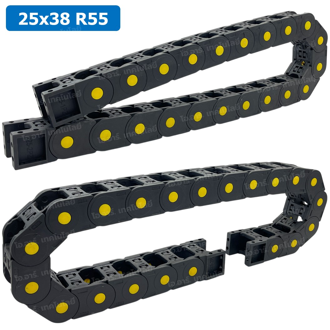 DC-25x38 R55 รางกระดูกงู รางสายไฟ 25x38x1000mm Drag chain engraving machine รางกระดูกงูร้อยสายไฟ Cable Dragchain รางร้อยสายไฟ