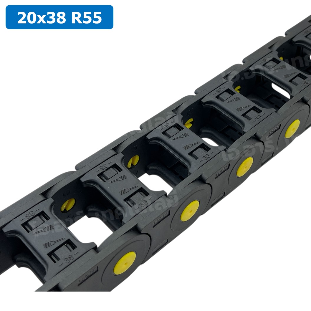 DC-20x38 R55 รางกระดูกงู รางสายไฟ 20x38x1000mm Drag chain engraving machine รางกระดูกงูร้อยสายไฟ Cable Dragchain รางร้อยสายไฟ