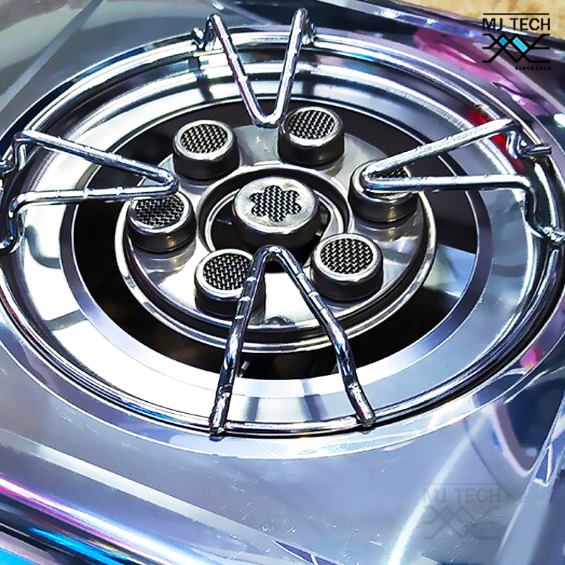 THAI FLOWERS เตาเเก๊สตั้งโต๊ะหัวคู่ หัวเตาเทอร์โบ และ หัวเตาอินฟราเรด เตาเเก๊ส รุ่น IF-2568