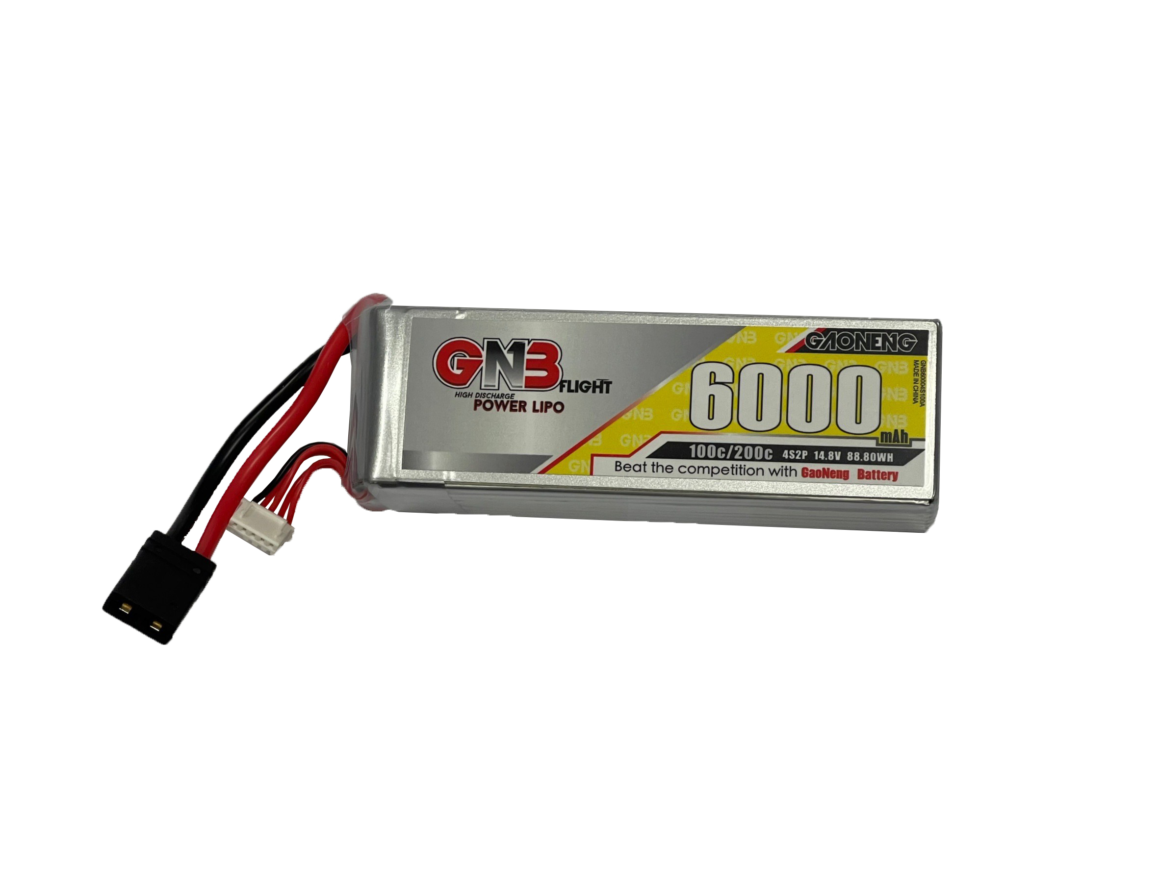 4S 6000mAh 100-200c GN3 Power Lipo GN3 Power Lipo 6000mAh 14.8V 4S2P 100c/200c (ปลั๊ก XT60)