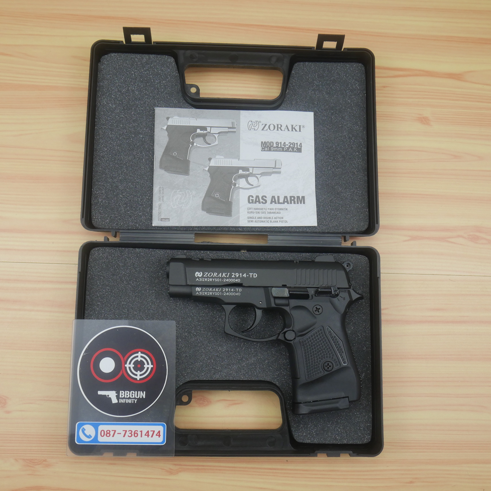 Blank GUN Zoraki 2914 - TD สีดำ แบลงค์กัน Semi Auto (แถมกล่องปืน)