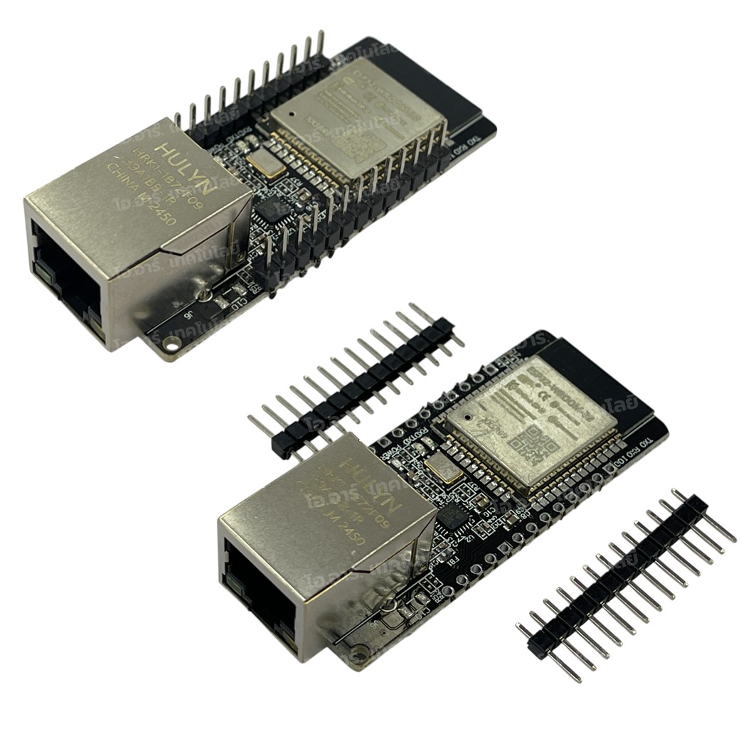 WT32-ETH01 แบบบัดกรี/ไม่บัดกรีขา บอร์ด ESP32 พร้อมช่องเสียบ LAN ESP32 with Ethernet port / WiFi & Bluetooth MCU ESP32 Wireless Module