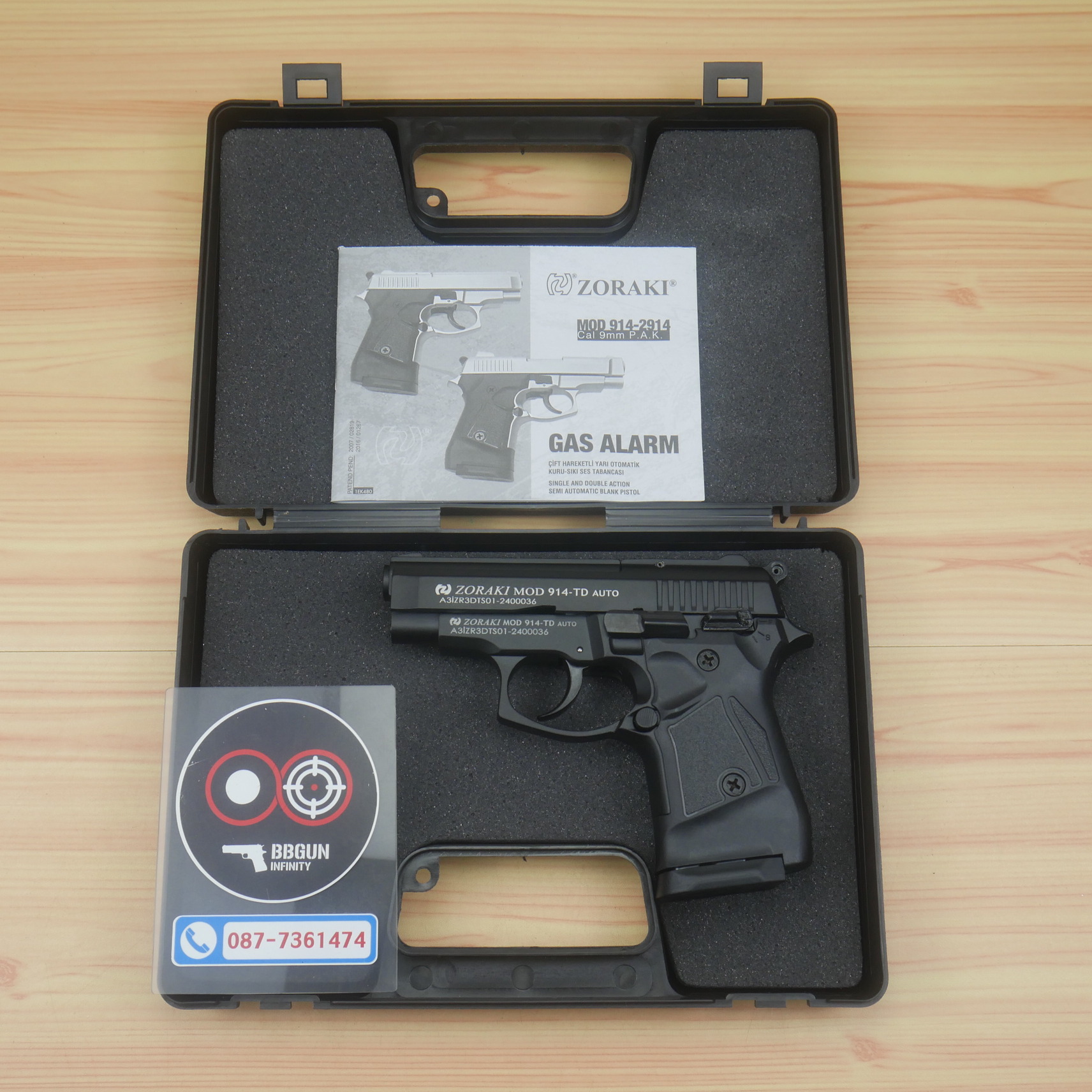 Blank GUN Zoraki mod 914-td auto สีดำ แบลงค์กัน Semi Auto & Full Auto (แถมกล่องปืน)