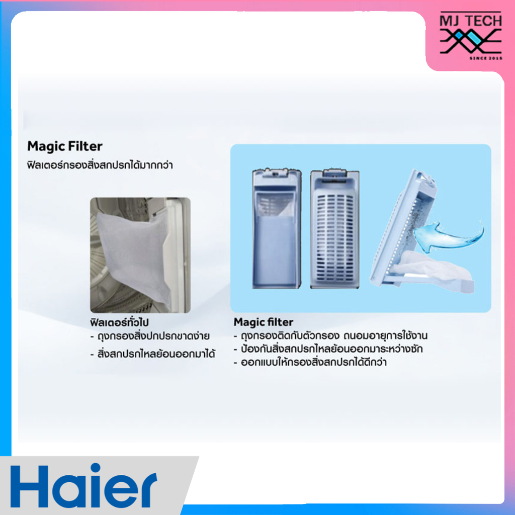 HAIER เครื่องซักผ้า 2 ถัง ขนาดถังซัก 14 กก./ปั่น 7.5 กก.) รุ่น HWM-T140 OXI