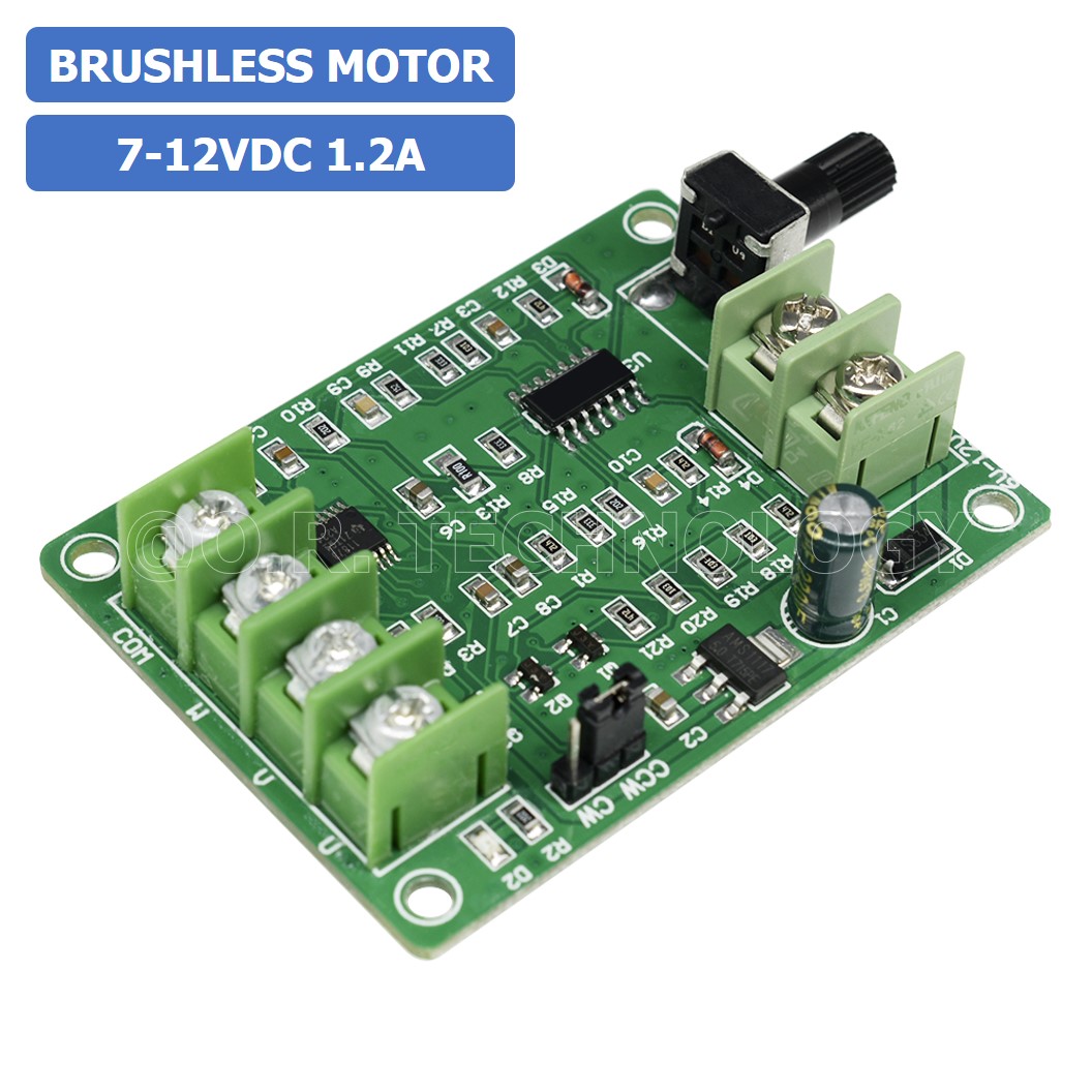 (1ชิ้น) AH054 ตัวขับมอเตอร์ไร้แปลงถ่าน DC 7V-12VDC 1.2A Brushless Motor Driver Controller Board For Hard Drive Motor 3/4 Wire