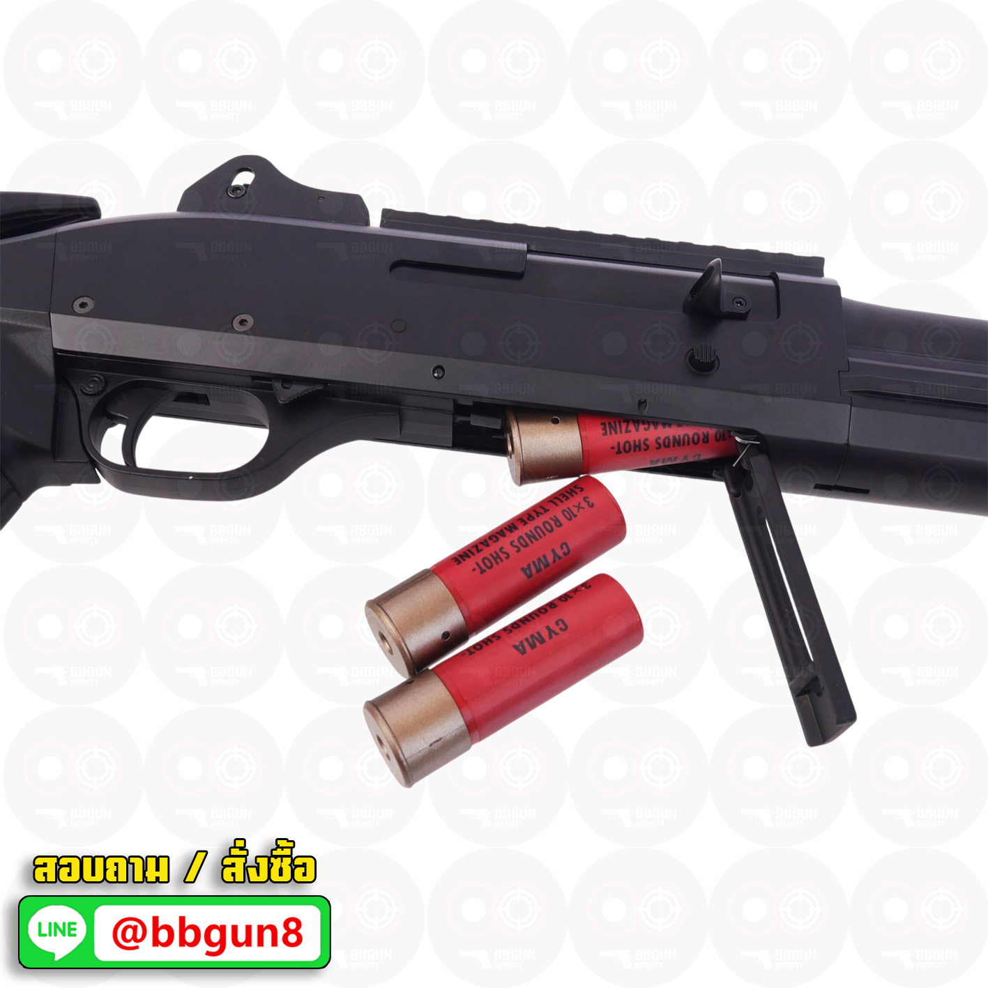 บีบีกันปืนลูกซอง Benelli M4 Super 90 Shotgun Tactical (ยิงกระจาย 3 นัด) - CYMA CM.373M Metal version